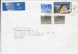 STAMPS ON COVER, NICE FRANKING, UNIVERSITY, 1992, NETHERLANDS - Storia Postale