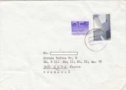 STAMPS ON COVER, NICE FRANKING, ARCHITECTURE, 1992, NETHERLANDS - Covers & Documents