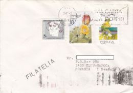 STAMPS ON COVER, NICE FRANKING, SOCCER, CACTUSS, SAILOR, 1993, PORTUGAL - Cartas & Documentos