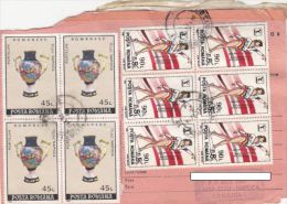 STAMPS ON RECEIVING CONFIRMATION, NICE FRANKING, GYMNASTICS, PORCELAIN, 1992, ROMANIA - Briefe U. Dokumente