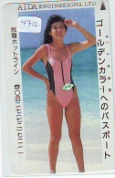 Télécarte Japon EROTIQUE (4712) EROTIC * *  Japan PHONECARD EROTIK * BIKINI GIRL * FEMME  SEXY LADY - Moda