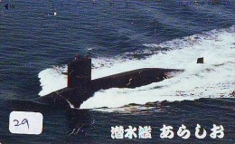 Télécarte SUBMARINE * JAPAN (29)  Militairy *  SOUS-MARIN * U-BOOT * SUBMARINO * SOTTOMARINO BARCO - Armée