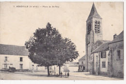 Cpa MEREVILLE Place De St Pere Mulard  1 - Mereville