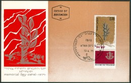 Israel MC - 1971, Michel/Philex No. : 502, - MNH - *** - Maximum Card - Tarjetas – Máxima