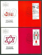 Israel MC - 1980, Michel/Philex No. : 819-820, - MNH - *** - Maximum Card - Cartes-maximum