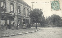 PICARDIE - 60 - OISE - AUNEUIL - 2700 Habitants -  Avenue Dela Gare - Café De La Gare Dumont - Animation Carte Rare Et T - Auneuil