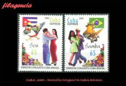 AMERICA. CUBA MINT. 2005 BAILES POPULARES. EMISIÓN CONJUNTA BRASIL-CUBA - Neufs