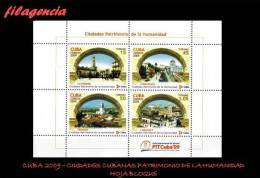 AMERICA. CUBA MINT. 2009 TURISMO. CIUDADES CUBANAS PATRIMONIO DE LA HUMANIDAD. HOJA BLOQUE - Unused Stamps