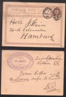 Great Britain 1882 Postal History Rare Victorian Foreign Post Card London Cancel D.352 - Brieven En Documenten