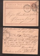 Great Britain 1877 Postal History Rare Victorian Foreign Post Card London Cancel D.354 - Cartas & Documentos