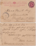 Great Britain 1902 Postal History Rare Censored Postal Stationery Card Manchester To Germany - Hinge Marks D.400 - Storia Postale