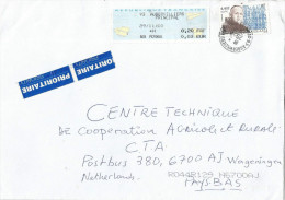 France 2000 Aubervilliers EMA ATM Meter Franking Cathedral Cover - 2000 « Avions En Papier »