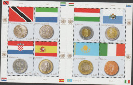 A) 2007 UNITED NATIONS-VIENNA, COINS AND FLAGS, MNH - Unused Stamps