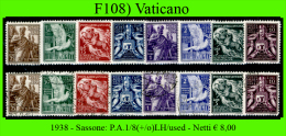 Vaticano-F0108 - 1938 - Sassone: P.A. N.1/8(+/o)LH/Used - Privi Di Difetti Occulti. - Poste Aérienne