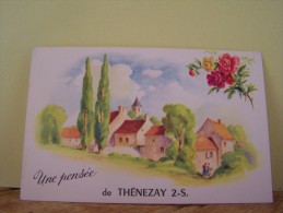 THENEZAY (DEUX-SEVRES)  CARTE FANTAISIE.  UNE PENSEE DE........  3231JA2BIS. - Thenezay