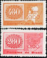 BX0386 Brazil 1961 Map Stamp On Stamp 2v MNH - Nuovi