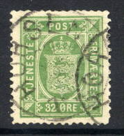 DENMARK 1875-79 Official 32 øre  Green, Used.  Michel Dienst 7YA - Officials