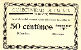 BILLETE LOCAL GUERRA CIVIL 50 CTS LAGATA S/C - Other & Unclassified