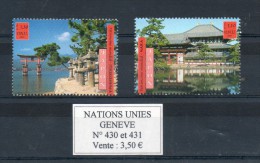 Nations Unies. Geneve. Architecture Du Japon - Unused Stamps