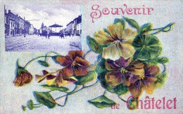 Chatelet : Souvenir De.... - Carte Couleur (1924) - Chatelet