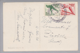 Motiv Olympia Winter 1936-02-17 Garmisch Mit Marken+Sonderstempel Auf AK übereinstimmend - Hiver 1936: Garmisch-Partenkirchen