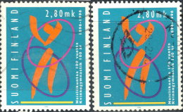 Finlande  1996. ~ YT 1298 Par 2 - 100 Ans Sport Féminin - Used Stamps