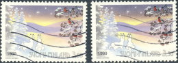 Finlande  1999. ~ YT 1467 Par 2 - Lièvres Et Rouges-gorges Dans La Neige - Oblitérés