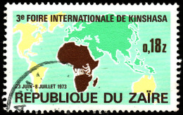 ZAIRE   1973  - YT   834  - Foire De Kinshasa   -oblitéré - Cote 2e - Oblitérés