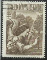 VATICANO VATIKAN VATICAN  1956 AEREA ARCANGELO GABRIELE GABRIEL ARCHANGEL LIRE 50 USATO USED - Posta Aerea