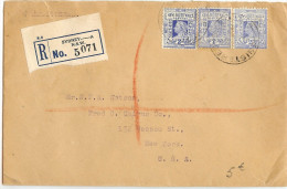 LBL26A -NEW SOUTH WALES LETTRE RECOMMANDEE SYDNEY / NEW YORK  AOÛT / SEPTEMBRE 1929 - Lettres & Documents