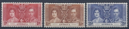 140014336  ANTIGUA  G,B,  YVERT    Nº  78/80   */MH - 1858-1960 Kolonie Van De Kroon
