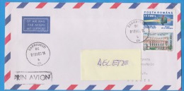 STAMPS ON PAR AVION COVER, NICE FRANKING ROMANIA  ARCHITECTURE - Cartas & Documentos