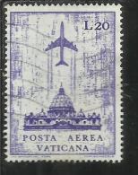 VATICANO VATIKAN VATICAN 1967 POSTA AEREA AIR MAIL SOGGETTI VARI LIRE 20 USATO USED - Poste Aérienne