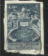 VATICANO VATIKAN VATICAN 1967 POSTA AEREA AIR MAIL SOGGETTI VARI LIRE 90 USATO USED - Posta Aerea