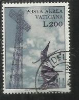 VATICANO VATIKAN VATICAN 1967 POSTA AEREA AIR MAIL SOGGETTI VARI LIRE 200 USATO USED - Poste Aérienne