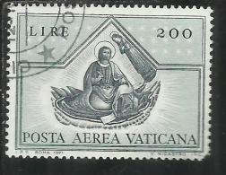 CITTÀ DEL VATICANO VATIKAN VATICAN CITY 1971 POSTA AEREA AIR MAIL 4 EVANGELISTI MATTEO MATTHEW LIRE 200 USATO USED - Poste Aérienne