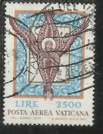 CITTÀ DEL VATICANO VATIKAN VATICAN CITY 1974 POSTA AEREA AIR MAIL ANGELO ANGEL LIRE 2500 USATO USED OBLITERE' - Posta Aerea