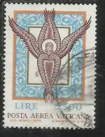 CITTÀ DEL VATICANO VATIKAN VATICAN CITY 1974 POSTA AEREA AIR MAIL ANGELO ANGEL LIRE 2500 USATO USED OBLITERE' - Posta Aerea