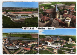 65 - En Avion Au-dessus De Castelnau Riviere Basse - Multivues - Preventorium -  Eglise - Arenes - Vue Panoramique - - Castelnau Riviere Basse