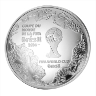 SOCCER -  FIFA 2014 WORLD CUP FOOTBALL IN BRAZIL  - FRANCE 10 EURO COIN SILVER PROOF - Zonder Classificatie