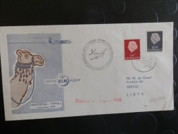 43/314  1° VLUCHT TRIPOLI  1958 - Luchtpost