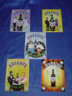 Lot De 5 Plaques "ABSINTHE" - Tin Signs (vanaf 1961)