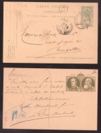 Belgium 1906 Postal History Rare Postcard Postal Stationery Herenthals To Bruxelles D.512 - Sonstige & Ohne Zuordnung