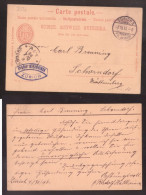 Switzerland 1896 Postal History Rare Old Postcard Postal Stationery Zurich To Schorndorf Wurttemberg D.515 - Lettres & Documents