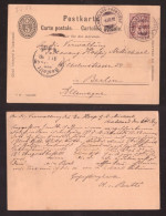 Switzerland 1898 Postal History Rare Old Postcard Postal Stationery Chatelard To Berlin D.516 - Briefe U. Dokumente
