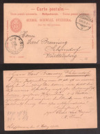 Switzerland 1900 Postal History Rare Old Postcard Postal Stationery Schaffhausen To Schorndorf Wurttemberg D.520 - Covers & Documents