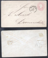 Germany Baden - Postal History Rare Old Postal Stationery Cover Mannheim To Darmstadt D.538 - Postal  Stationery