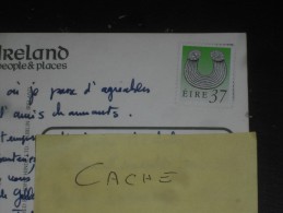 LETTRE IRLANDE IRELAND EIRE AVEC YT 753 - COLLIER DE GLENINSHEEN - CPM AN IRISH GREETING - - Storia Postale