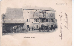 GIROMAGNY,  Hôtel Du Soleil, Carte Precurseur1900, Cachet Ambulant, Un Coin Abimé, Deux Scans - Giromagny