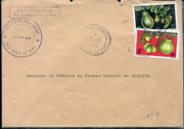 POLYNÉSIE - SERVICE - N° 6A + 10A / LETTRE D´UTUROA - RAIATEA LE 2/11/1982, POUR HUAHINE - TB - Dienstmarken